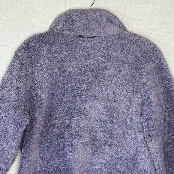 Columbia Purple Sherpa Fleece Fuzzy Zip-Up Jacket Size Medium - Picture 9 of 16